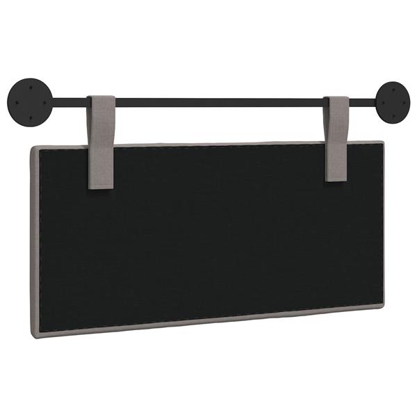 Grote foto vidaxl hangend hoofdeinde taupe stof antiek en kunst stoelen en banken