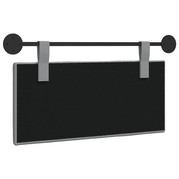 Grote foto vidaxl hangend hoofdeinde gestreept lichtgrijs 100 x 55 x 5 cm stof antiek en kunst stoelen en banken