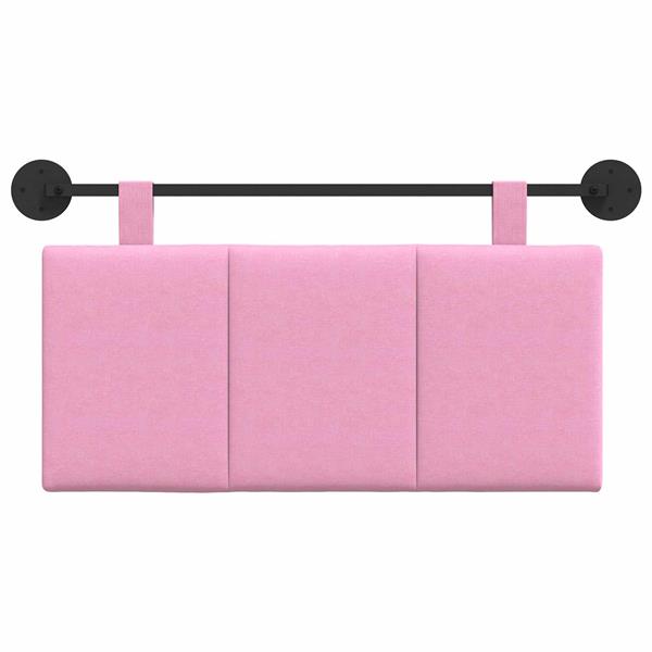Grote foto vidaxl hangend hoofdeinde wandgemonteerd roze 90 x 55 x 5 cm stof antiek en kunst stoelen en banken