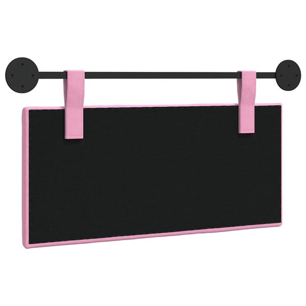 Grote foto vidaxl hangend hoofdeinde wandgemonteerd roze 90 x 55 x 5 cm stof antiek en kunst stoelen en banken