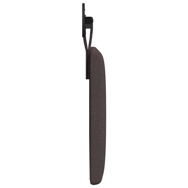 Grote foto vidaxl hangend hoofdeinde gestreept donkerbruin 90 x 55 x 5 cm stof antiek en kunst stoelen en banken