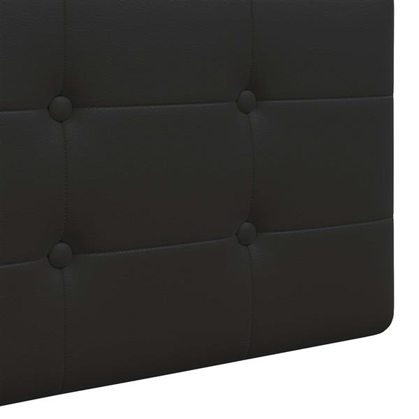 Grote foto vidaxl hangend hoofdeinde zwart 210 x 55 x 5 cm nep leer antiek en kunst stoelen en banken