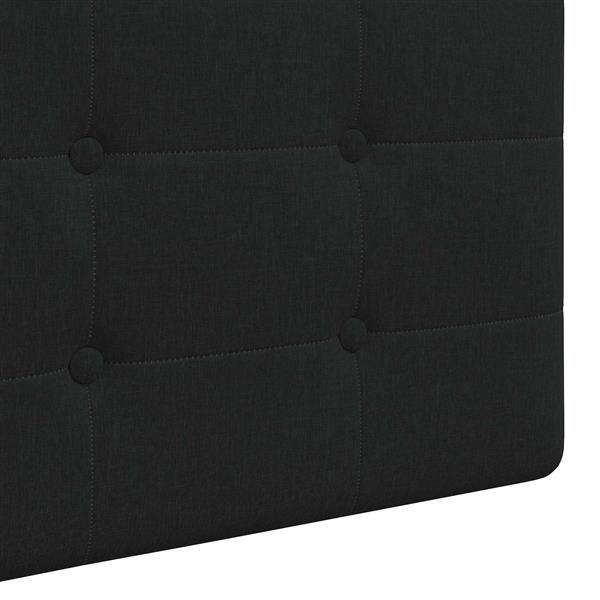 Grote foto vidaxl hangend hoofdeinde wandgemonteerd zwart 210 x 55 x 5 cm stof antiek en kunst stoelen en banken