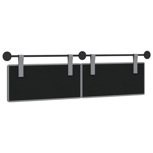 Grote foto vidaxl hangend hoofdeinde lichtgrijs 190 x 55 x 5 cm stof antiek en kunst stoelen en banken