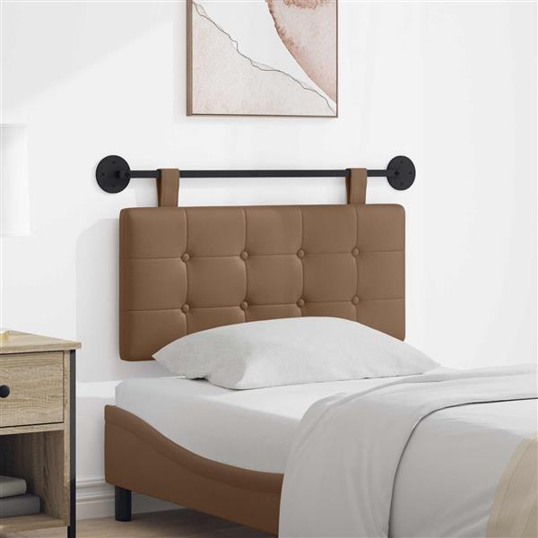 Grote foto vidaxl hangend hoofdeinde cappuccino 100 x 55 x 5 cm nep leer antiek en kunst stoelen en banken