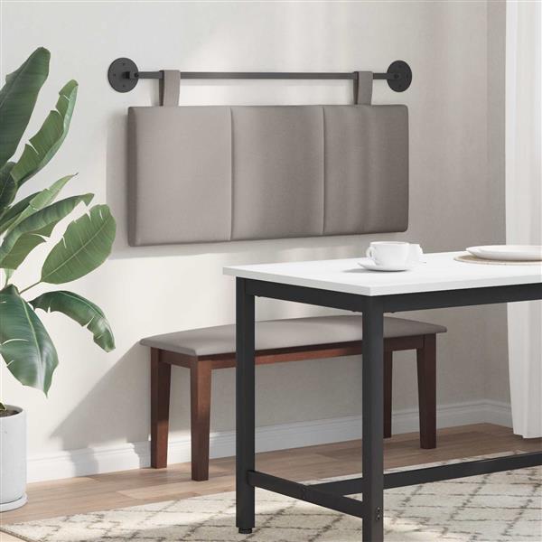 Grote foto vidaxl hangend hoofdeinde taupe stof antiek en kunst stoelen en banken