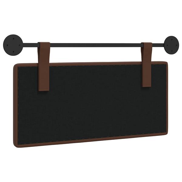 Grote foto vidaxl hangend hoofdeinde bruin 100 x 55 x 5 cm nep leer antiek en kunst stoelen en banken