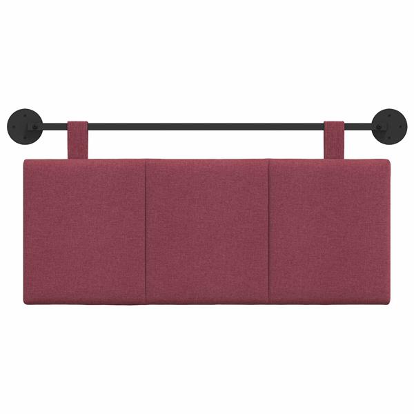 Grote foto vidaxl hangend hoofdeinde wandgemonteerd wijnrood 110 x 55 x 5 cm stof antiek en kunst stoelen en banken