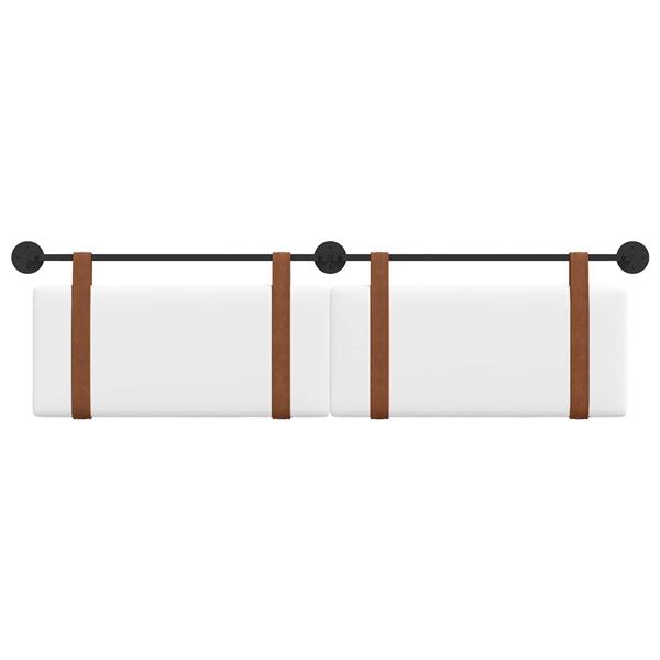 Grote foto vidaxl hangend hoofdeinde wandgemonteerd wit 190 x 55 x 5 cm antiek pu antiek en kunst stoelen en banken