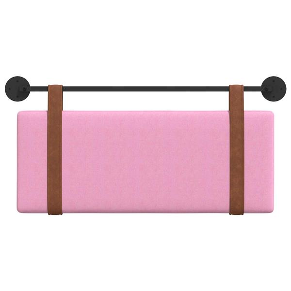 Grote foto vidaxl hangend hoofdeinde effen roze 110 x 55 x 5 cm antiek pu antiek en kunst stoelen en banken