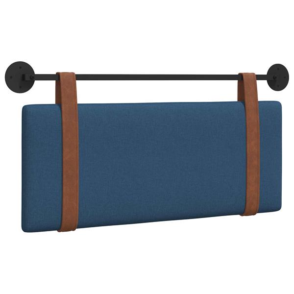 Grote foto vidaxl hangend hoofdeinde effen blauw 110 x 55 x 5 cm antiek pu antiek en kunst stoelen en banken