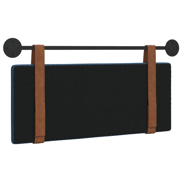 Grote foto vidaxl hangend hoofdeinde effen blauw 110 x 55 x 5 cm antiek pu antiek en kunst stoelen en banken