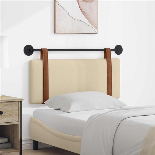 Grote foto vidaxl hangend hoofdeinde effen cr me 110 x 55 x 5 cm antiek pu antiek en kunst stoelen en banken