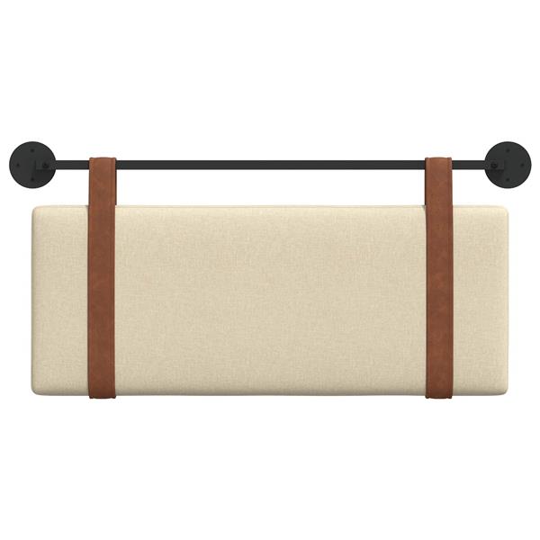 Grote foto vidaxl hangend hoofdeinde effen cr me 110 x 55 x 5 cm antiek pu antiek en kunst stoelen en banken