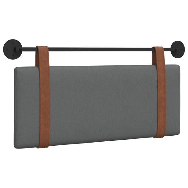 Grote foto vidaxl hangend hoofdeinde effen donkergrijs 110 x 55 x 5 cm antiek pu antiek en kunst stoelen en banken