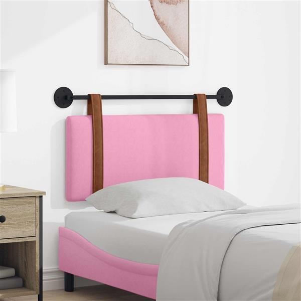 Grote foto vidaxl hangend hoofdeinde effen roze 100 x 55 x 5 cm antiek pu antiek en kunst stoelen en banken