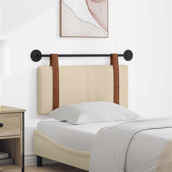 Grote foto vidaxl hangend hoofdeinde effen cr me 90 x 55 x 5 cm antiek pu antiek en kunst stoelen en banken