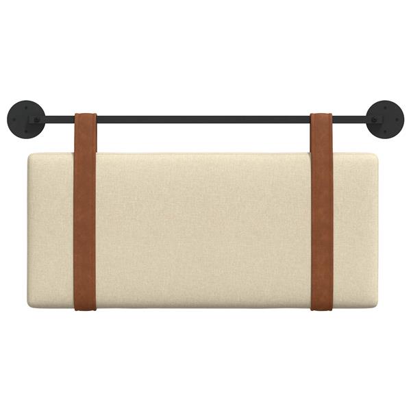 Grote foto vidaxl hangend hoofdeinde effen cr me 90 x 55 x 5 cm antiek pu antiek en kunst stoelen en banken