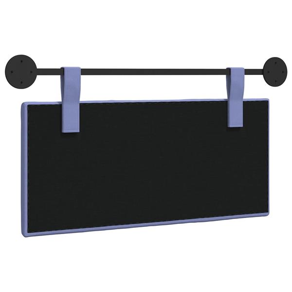 Grote foto vidaxl hangend hoofdeinde gestreept jeans blauw 90 x 55 x 5 cm stof antiek en kunst stoelen en banken