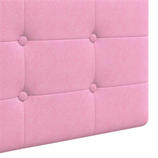 Grote foto vidaxl hangend hoofdeinde wandgemonteerd roze 210 x 55 x 5 cm stof antiek en kunst stoelen en banken