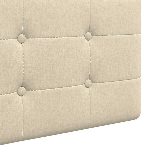 Grote foto vidaxl hangend hoofdeinde wandgemonteerd cr me 210 x 55 x 5 cm stof antiek en kunst stoelen en banken