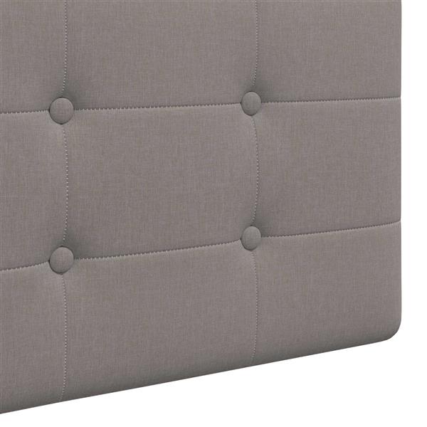 Grote foto vidaxl hangend hoofdeinde wandgemonteerd taupe 210 x 55 x 5 cm stof antiek en kunst stoelen en banken