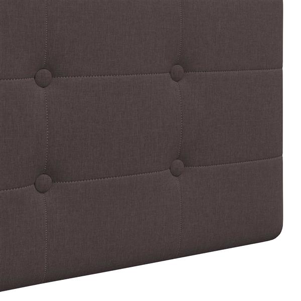 Grote foto vidaxl hangend hoofdeinde donkerbruin 210 x 55 x 5 cm stof antiek en kunst stoelen en banken