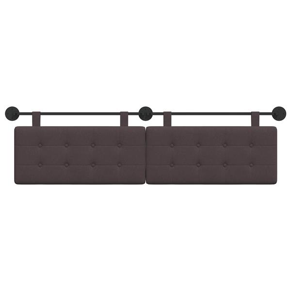 Grote foto vidaxl hangend hoofdeinde donkerbruin 170 x 55 x 5 cm stof antiek en kunst stoelen en banken