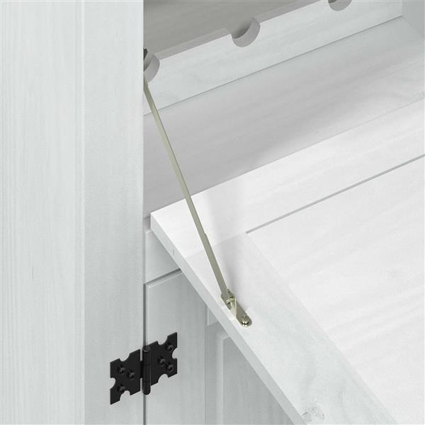 Grote foto vidaxl wijnkast wit 97 x 45 x 114 cm massief grenenhout huis en inrichting woningdecoratie