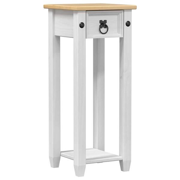 Grote foto vidaxl plantenstandaard wit 30 x 30 x 73 cm massief grenenhout tuin en terras overige tuin en terras