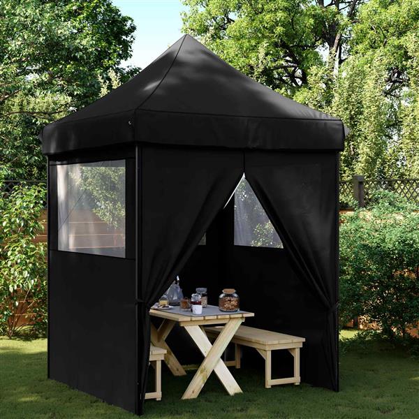 Grote foto vidaxl partytent zwart 200 x 200 x 306 cm oxford stof tuin en terras overige tuin en terras