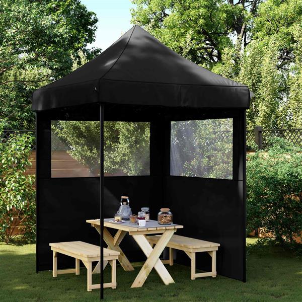 Grote foto vidaxl partytent zwart 200 x 200 x 306 cm oxford stof tuin en terras overige tuin en terras
