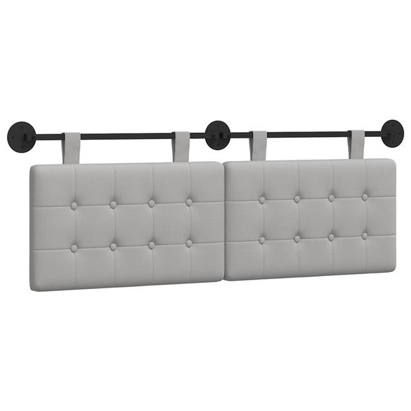 Grote foto vidaxl hangend hoofdeinde wolkengrijs 130 x 55 x 5 cm stof antiek en kunst stoelen en banken