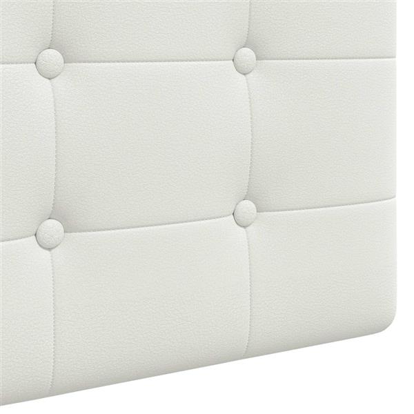 Grote foto vidaxl hangend hoofdeinde wandgemonteerd wit 100 x 55 x 5 cm nep leer antiek en kunst stoelen en banken