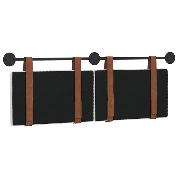 Grote foto vidaxl hangend hoofdeinde wandgemonteerd wit 150 x 55 x 5 cm antiek pu antiek en kunst stoelen en banken