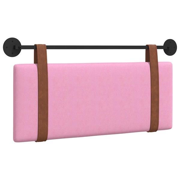 Grote foto vidaxl hangend hoofdeinde effen roze 110 x 55 x 5 cm antiek pu antiek en kunst stoelen en banken