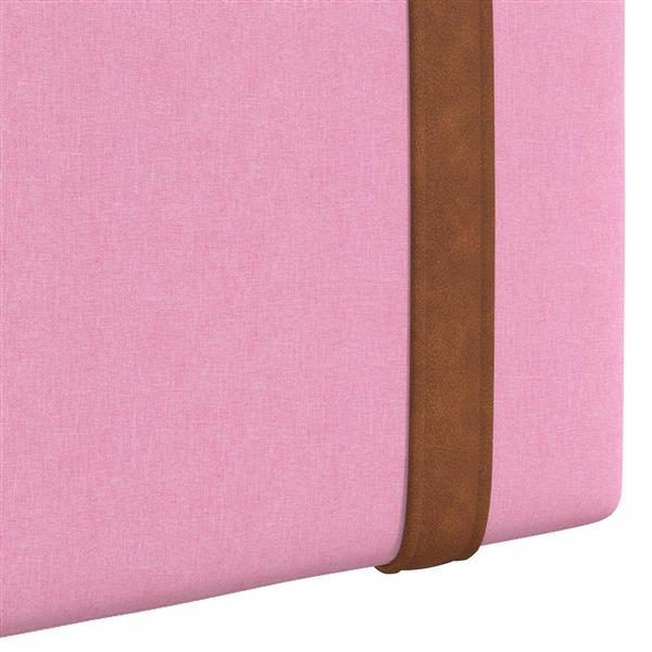 Grote foto vidaxl hangend hoofdeinde effen roze 110 x 55 x 5 cm antiek pu antiek en kunst stoelen en banken