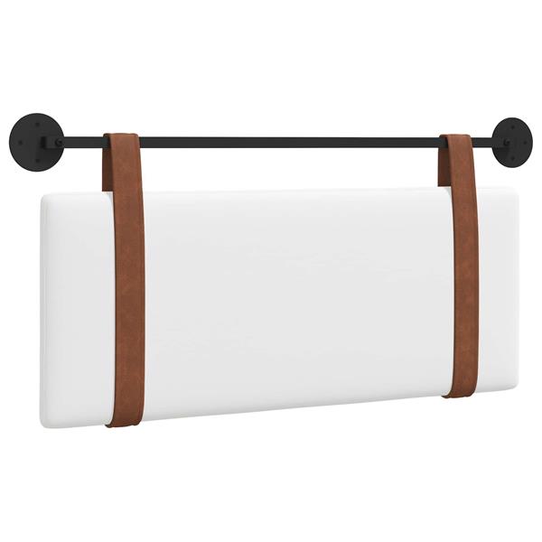 Grote foto vidaxl hangend hoofdeinde wandgemonteerd wit 110 x 55 x 5 cm antiek pu antiek en kunst stoelen en banken