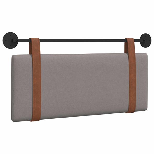 Grote foto vidaxl hangend hoofdeinde effen taupe 110 x 55 x 5 cm antiek pu antiek en kunst stoelen en banken