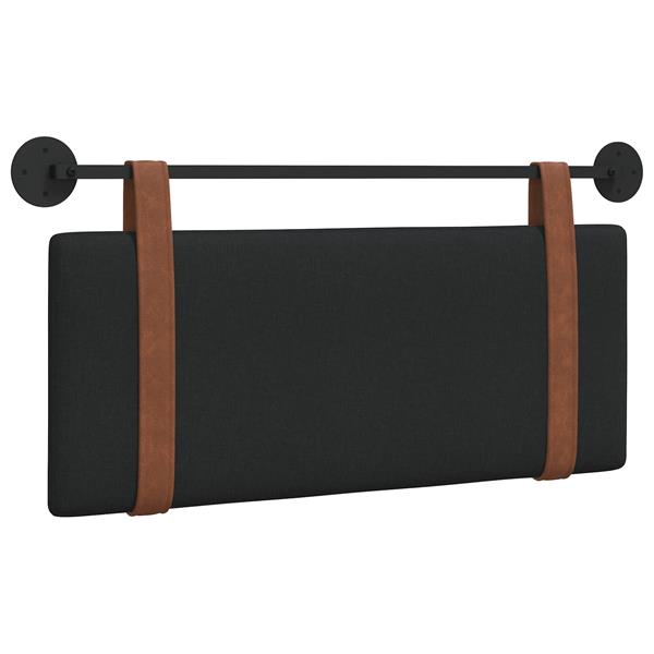 Grote foto vidaxl hangend hoofdeinde effen zwart 110 x 55 x 5 cm antiek pu antiek en kunst stoelen en banken