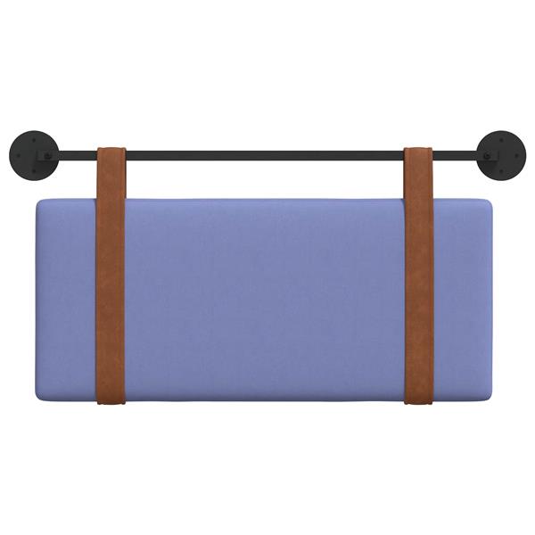 Grote foto vidaxl hangend hoofdeinde effen jeans blauw 100 x 55 x 5 cm antiek pu antiek en kunst stoelen en banken