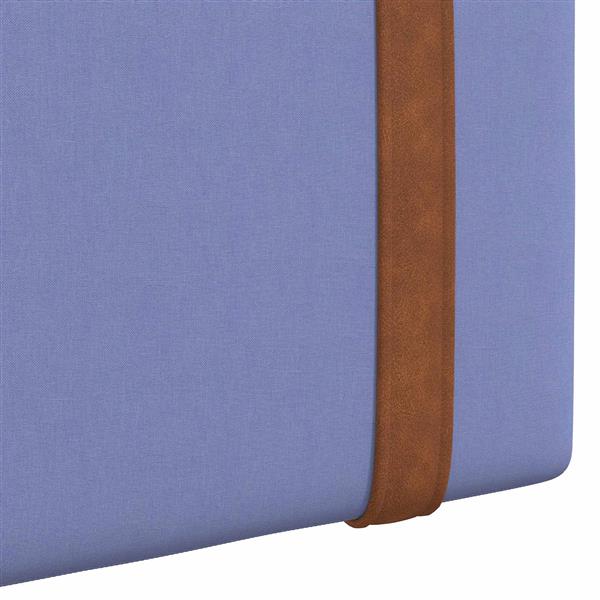 Grote foto vidaxl hangend hoofdeinde effen jeans blauw 100 x 55 x 5 cm antiek pu antiek en kunst stoelen en banken