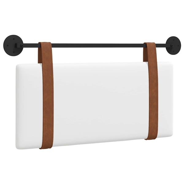 Grote foto vidaxl hangend hoofdeinde wandgemonteerd wit 100 x 55 x 5 cm antiek pu antiek en kunst stoelen en banken