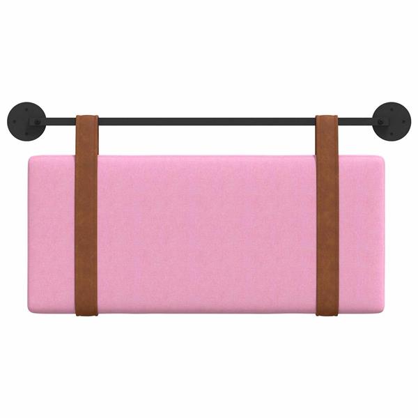 Grote foto vidaxl hangend hoofdeinde wandgemonteerd roze 90 x 55 x 5 cm antiek pu antiek en kunst stoelen en banken