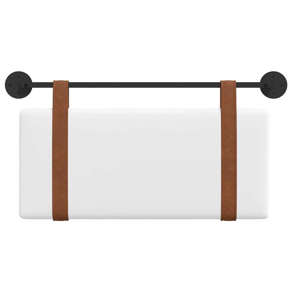 Grote foto vidaxl hangend hoofdeinde wandgemonteerd wit 90 x 55 x 5 cm antiek pu antiek en kunst stoelen en banken