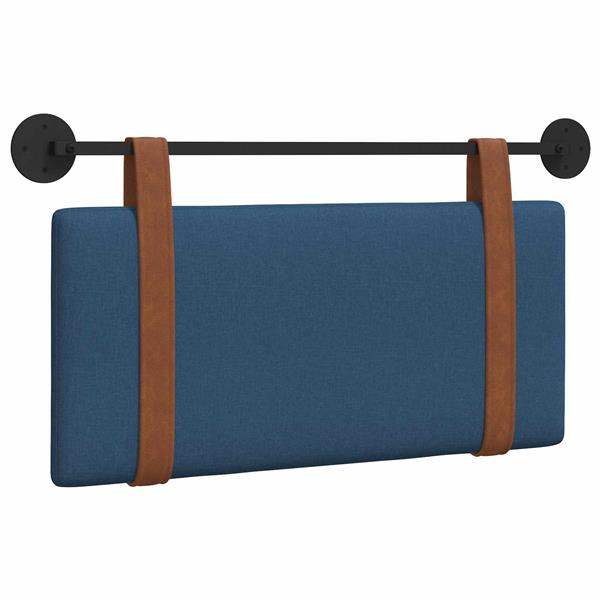 Grote foto vidaxl hangend hoofdeinde effen blauw 90 x 55 x 5 cm antiek pu antiek en kunst stoelen en banken