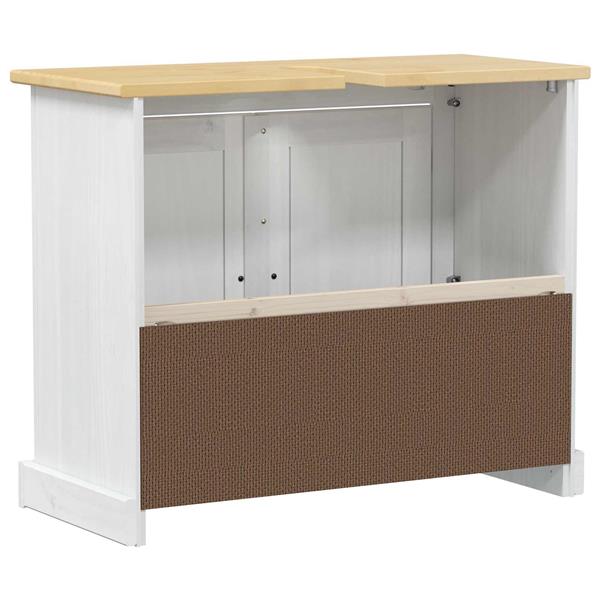 Grote foto vidaxl wastafelkast met plank wit 73 x 33 x 60 cm massief grenenhout huis en inrichting complete badkamers