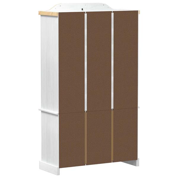 Grote foto vidaxl vitrinekast wit 103 5 x 42 x 180 cm massief grenenhout huis en inrichting overige