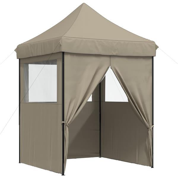 Grote foto vidaxl partytent taupe 200 x 200 x 306 cm oxford stof tuin en terras overige tuin en terras