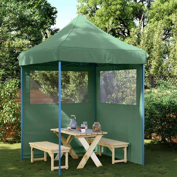 Grote foto vidaxl partytent groen 200 x 200 x 306 cm oxford stof tuin en terras overige tuin en terras